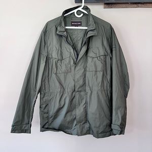 Michael Kors Olive Green Lightweight Windbreaker Jacket